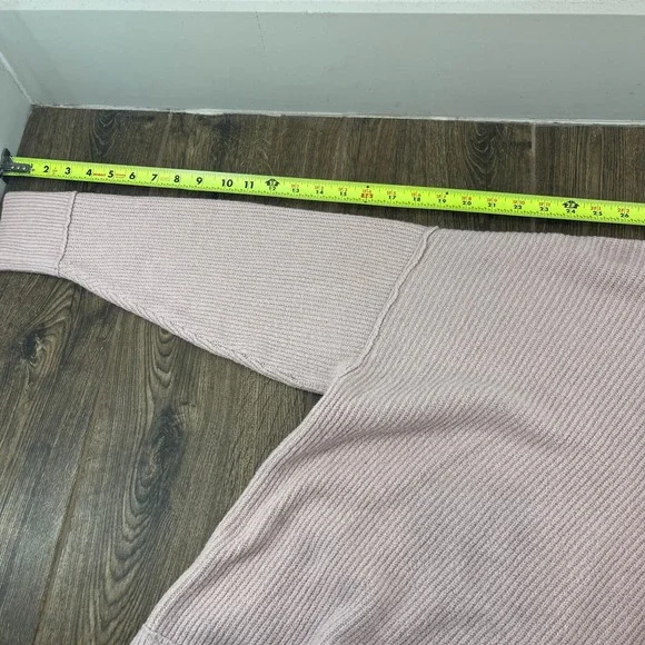 Blush Pink Slouchy Sweater Oversized Soft Girl Cozy Hailey Bieber Aerie - Picture 10 of 10